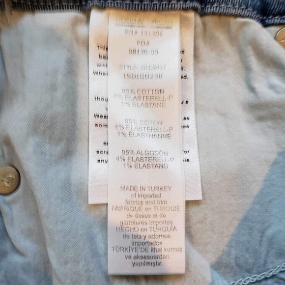 Good American Good Legs Crop Women's Size 6 Medium Wash Skinny Distressed New - Picture 13 of 14